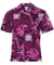 Hawaii Leis Men's Shirt Makapu Design Purple Two Palms