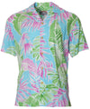 Aloha Shirt Cabana Palms Aqua Paradise Found