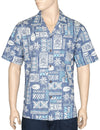 Aloha Shirt Kapena Blue KY