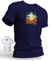 Aloha Vibes Only Hawaiian T-Shirt Navy Shaka Time Hawaii