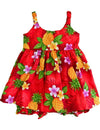 Baby Girl Bungee Dress Set Cute Pineapples Red RJC