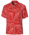 Banana Leaves Shirt Red Hilo Hattie