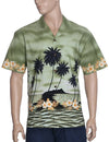 Beach Sunset Border Shirt Green KY