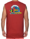 Big Kahuna Wave Muscle Tee Red Shaka Time Hawaii