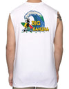 Big Kahuna Wave Muscle Tee White Shaka Time Hawaii