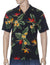 Birds of Paradise Men's Hawaii Rayon Shirt Black RJC