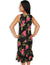 Black Hawaiian Dress Midi Style Sleeveless Okalani Black Two Palms