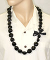 Black Polished Kukui Nut Candlenut Hawaii Lei