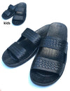 Black Two Strap Jesus Sandals Slip-On Jandals Hawaii | Black