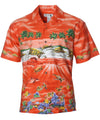 Border Hawaiian Shirt Beach Turtles Orange KY