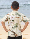 Boys Aloha Shirt Mokupuni Khaki Pacific Legends