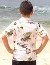 Boys Aloha Shirt Mokupuni White Pacific Legends