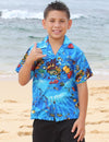 Boy's Aloha Shirt Molokini Sea life