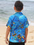 Boy's Aloha Shirt Molokini Sea life Blue Pacific Legends