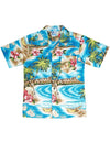 Boy Shirt Hawaii Polynesian Turquoise RJC