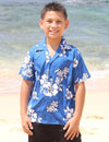 Boys Aloha Shirt Tropical Hibiscus - ShakaTime