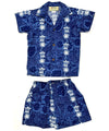 Boy's Cabana Set 2 Piece Honu Palms Navy Royal Creations