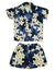 Island Plumeria Boy Shirt Shorts Set Blue Royal Creations