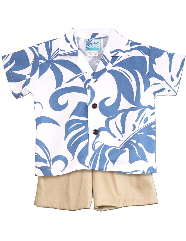 Boy's 2 Piece Cabana Set Hawaiian Clothes Makena – shakatime