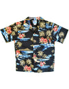 Boys Hawaiian Shirt Alohi Black RJC