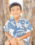 Boys Hawaiian Shirt Makena Ocean Blue RJC