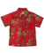 Boys Shirt Button-Up Dragon Tales Red Mae Young Designs