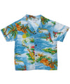 Boys Shirt Ocean Blue Two Palms