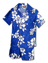 Boys Toddler Clothes Set Hawaiian Tropical Hibiscus Blue Pacific Legend