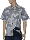 Button Up Dress Aloha Shirt Ukuleles Navy Two Palms