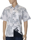 Button Up Dress Aloha Shirt Ukuleles White Two Palms