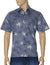 Button Up Dress Shirt Nala Palms Navy Two Palms