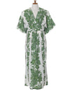 Lei Hibiscus Hawaiian Caftan Dress Green Fits S to 4XL (2-26) Royal Creations