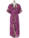 Ilima Flower Lei Caftan Hawaiian Dress Fuchsia Fits S to 4XL (2-26) Royal Creations