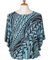 Caftan Poncho Tunic Blouse Tribal ilima | Green