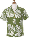 Camp Blouse for Women Tiare Monstera Green Paradise Found