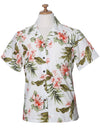 Camp Hawaiian Shirt for Women Kahua Plumeria | White