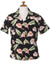 Anthurium Garden Camp Rayon Blouse Black Paradise Found