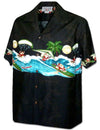 Christmas Aloha Black Shirt The Adventure Santa Black Pacific Legends