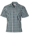 Classic Hawaiian Paniolo Palaka Plaid Shirt for Men in Green Forest Green Palaka Hawaii