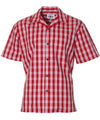 Classic Hawaiian Paniolo Palaka Plaid Shirt for Men in Red Red Palaka Hawaii