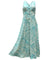 Long Maxi Cocktail Dress Taro Leaf Sky Blue Paradise Found