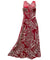 Long Maxi Cocktail Hawaiian Dress Taro Leaf Red Paradise Found