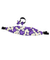 Special Cummerbunds with Bow Tie Aloha Tropical Mini Plumerias Purple