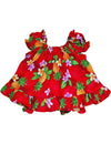 Cute Pineapples Baby Clothes 2 Piece Capri Set Red RJC