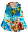 Dog Hawaiian Dress Hawaii Polynesian Turquoise RJC