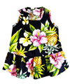 Dog Dress Hibiscus Pineapples Valley Black RJC