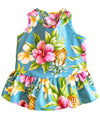 Dog Dress Hibiscus Pineapples Valley Slate RJC