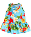 Dog Hawaiian Sundress Fashion Plumeria Light Blue RJC