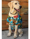 Dogs Aloha Shirt Hawaii Polynesian Turquoise