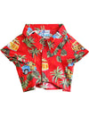 Dogs Hawaiian Shirt Woody Island Ride Red RJC